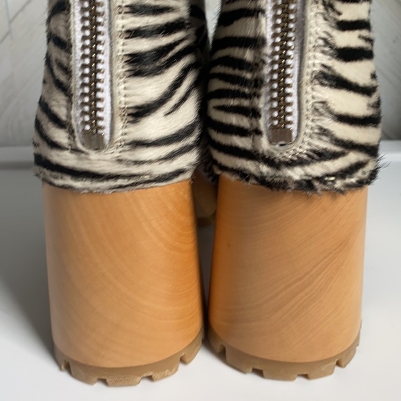 NEW Swedish Hasbeens zebra 90s clog boots 38 - Picture 7 of 11